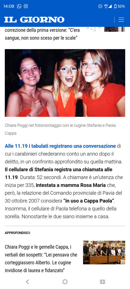 Sereneffe's tweet image. Ore 11.19 chiamata di Stefania a Paola. Paola ha dimenticato anche questa? Non ha sempre detto che dormiva?
Paola prova a chiamare il padre subito dopo. Dopo alle 11.45 chiamata di 13 minuti. Cos'ha combinato Stefania