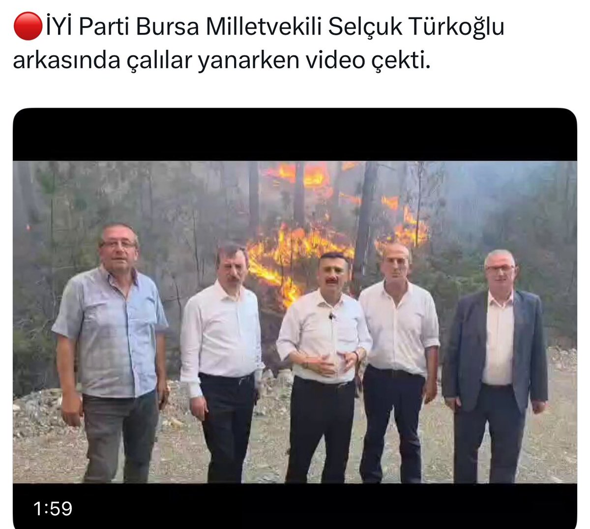 Alper_TeMuRi_'s tweet image. Olay şu; Bursa'da orman yakan U.A ihraç Fetö'cü, çalıştığı akaryakıt istasyonun mesul müdürü İP Harmacık ilçe başkanı M.A, yangında kamera şov yapan İP Milletvekili S.T, S.T'nin ablası ve eniştesi ABD'ye firar etmiş iki azılı Fetö'cü..
Nasıl tezgah ama!