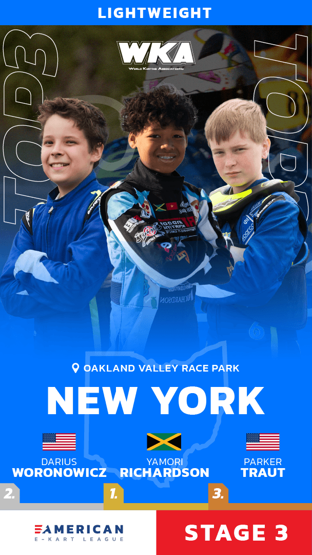 AEKL Round 3 Standings Shake-Up!

🏁 Yamori wins Light by inches — Darius Woronowicz goes last-to-2nd.
🔥 In Heavy, FIA's Rolands Sprūde DOMINATES OVRP.
 Next gen is here.
americanelectrickartingleague.com 
 #AEKL #BSR #ElectricKarting #RolandsSprude #YamoriRichardson #DariusWoronowicz