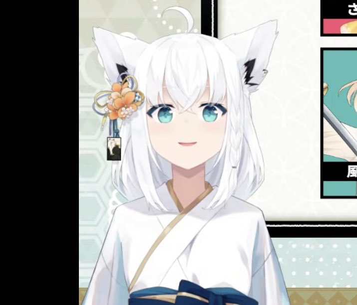 fusel9123's tweet image. フブさんよく見ると、髪飾りにフブラとハトタウルスの🎴つけてるな　#ホロの花札