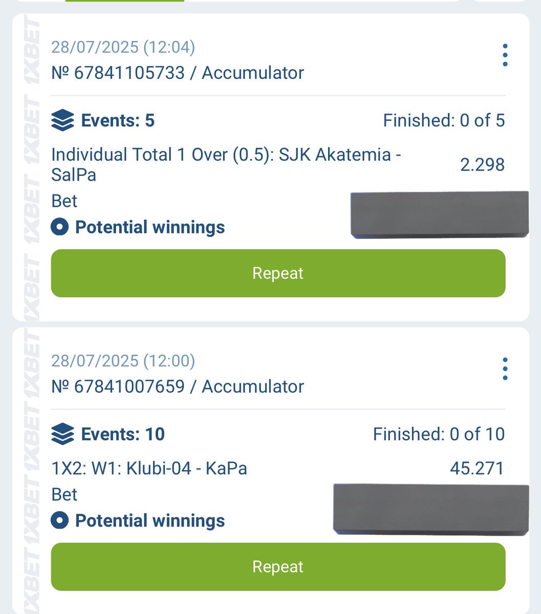 _Banny01's tweet image. 1xbet odds!!
1st code >> MBY63 ( Double Up )
2nd code >> FPX63 ( 45+ odds )
register and stake >> cropped.link/oddsvillage
promocode >> ODDSVILLAGE