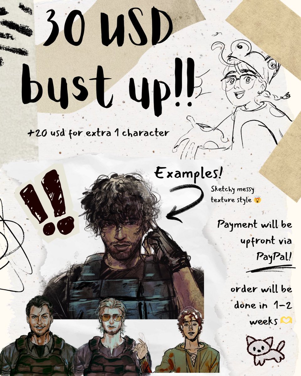 Comms opened !! Bust up for 30USD, payment via PayPal!

#commissionopen #commissionart #digitalart