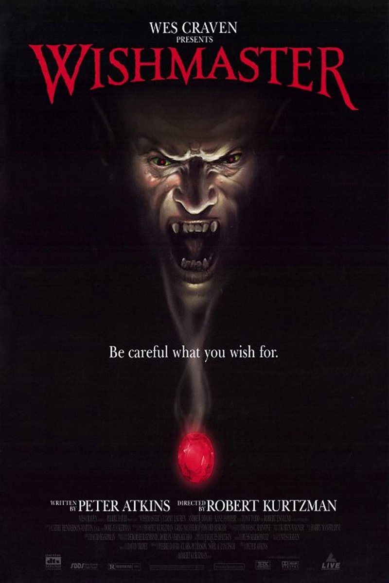 EugWSerra's tweet image. On September 19, 1997, Wishmaster was released! #Wishmaster #TammyLauren #AndrewDivoff #KaneHodder #TonyTodd #RobertEnglund #TedRaimi #RobertKurtzman #ReggieBannister #GeorgeBuckFlower