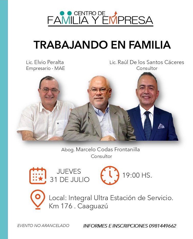 El jueves 31 de julio a las 19:00 hs estaremos en Caaguazu