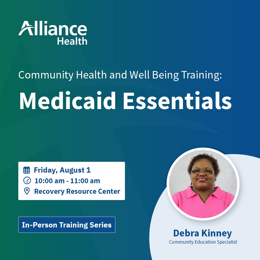 Alliance Health (@alliancebhc) on Twitter photo We have joined efforts with Cumberland County Public Health, to facilitate various mental health and physical health trainings. These trainings are free and open to the public.
The Recovery Resource Center is located at 707 Executive Place in Fayetteville, NC.
<a href="/CCNCGov/">Cumberland County, NC</a> We have joined efforts with Cumberland County Public Health, to facilitate various mental health and physical health trainings. These trainings are free and open to the public.
The Recovery Resource Center is located at 707 Executive Place in Fayetteville, NC.
<a href="/CCNCGov/">Cumberland County, NC</a>