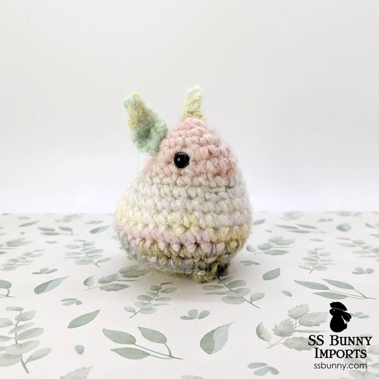 SSBunnyImports's tweet photo. The pattern called this a "bunny nugget" - while I thought it was cute, I didn't think it ended up looking that much like a bunny. 😂 This was our sixth finished amigurumi project. Pattern purchased from LittleRavenFiberArts on Etsy. #ssbunnyimports https://t.co/CUnKLDvGVE