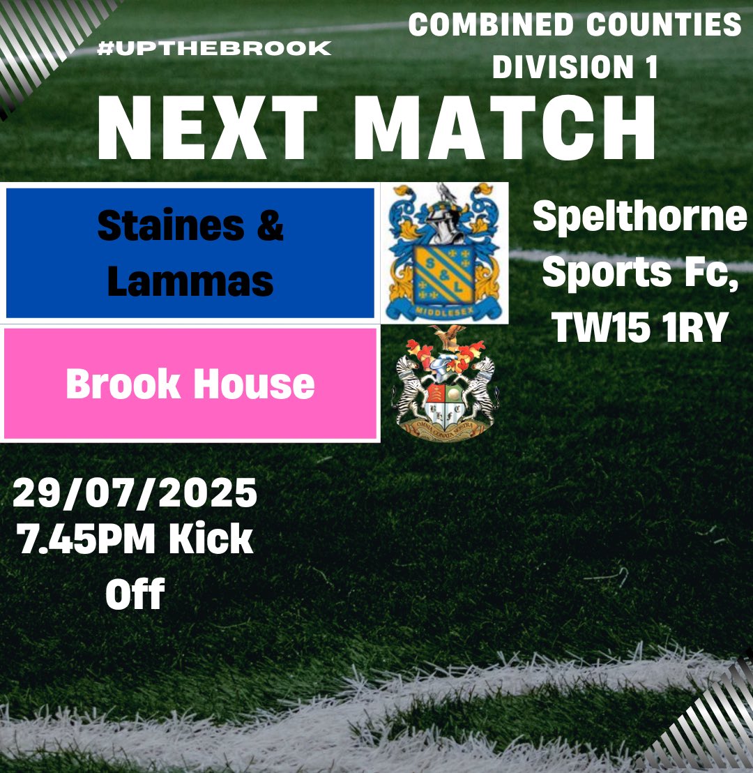 BrookHouseFC's tweet image. Tomorrow we travel to spelthorne sports to face @SLammasMiddxFC in our first game on the road🔵⚪️🔵⚪️