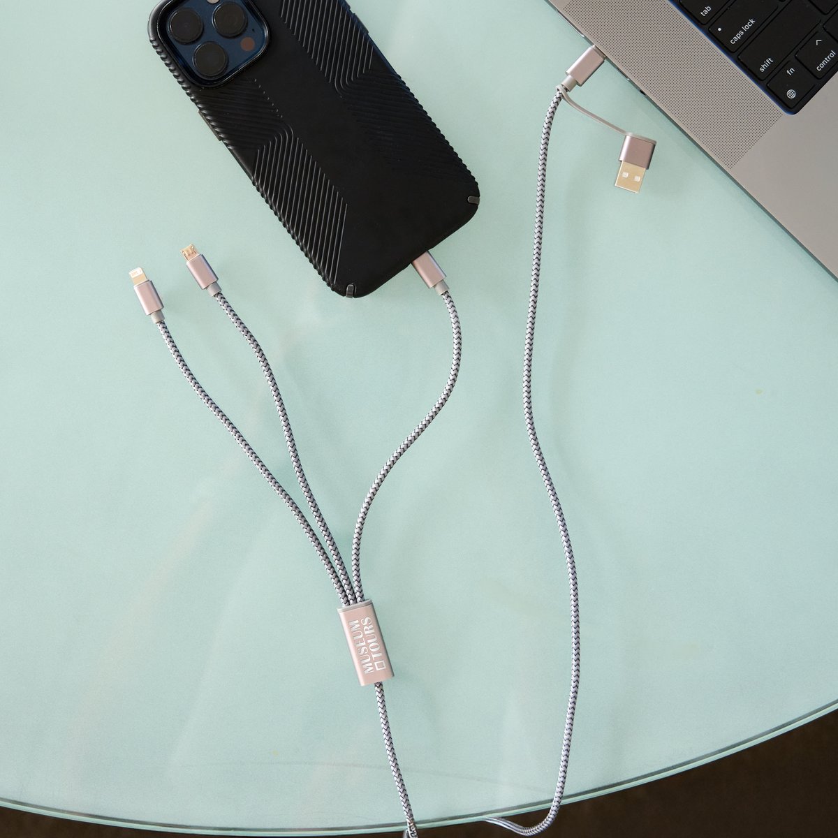 Logomark's tweet image. Stay charged with the Virgo 9' RPET 5-in-1 Charging Cable, featuring USB-A / Type-C on one end and lightning, Micro USB, and Type-C connectors on the other, this is convenience on the go. bit.ly/452jN7Y

#chargingcable #logomark