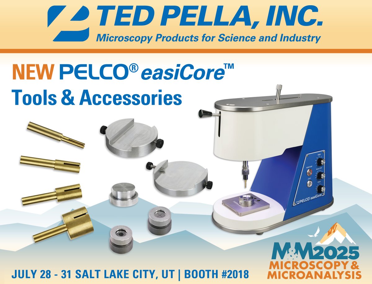 The PELCO® easiCore™ disc cutter will be on display at Booth #2018. The gentle lapping action cuts disc samples without distortion or chipping, perfect for TEM samples, and even the most delicate materials.
tedpella.com/Material-Scien…