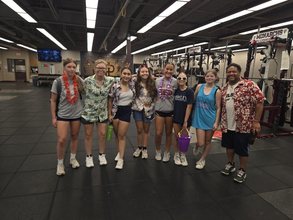 It'll be hot enough today to warrant a beach day, so we decided to bring the beach to the weight room! #WeArePLV #wrestlelikeagirl🤼‍♀️