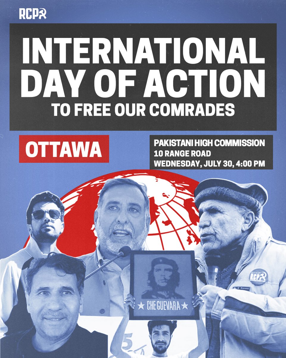 CanadaMarxists's tweet image. INTERNATIONAL DAY OF ACTION - THIS WEDNESDAY!

We demand ALL our imprisoned comrades be freed &amp;amp; charges against them DROPPED.

Join the protests in Toronto, Montreal, Ottawa &amp;amp; Edmonton.

#ReleaseEhsanAli #AwaamiActionCommittee #GilgitBaltistan @PakinVancouver @PakinMontreal