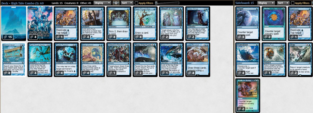 Top 8 in the Sunday Pauper Challenge with @PauloRi38739717  decklist and sideboard guide, losing only to him in the Top 8. The guide was very helpful and made a big difference. Overall, the deck is a lot of fun.