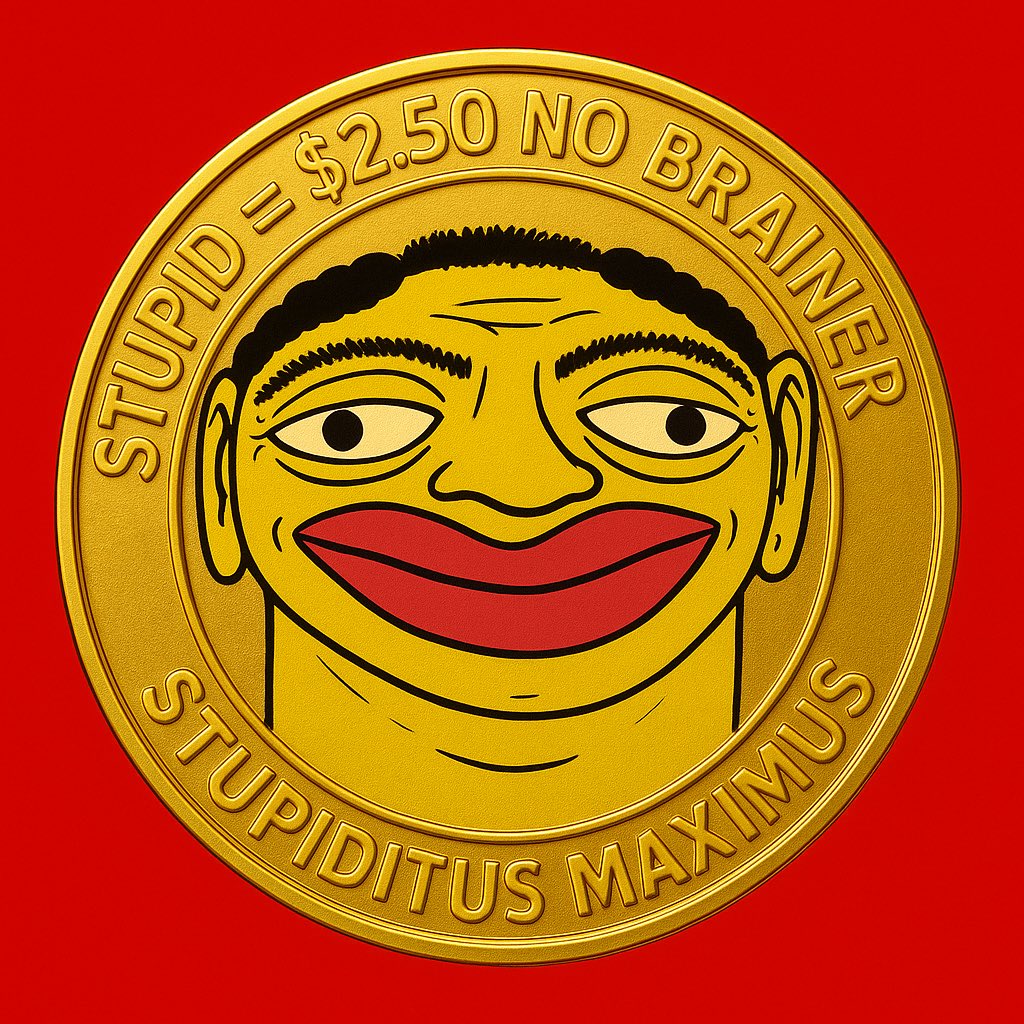 Can you see the “Stupid 10 figure Vision”? 

Day 42 of posting 🚫🧠

1 $STUPID Coin = $2.50 USD