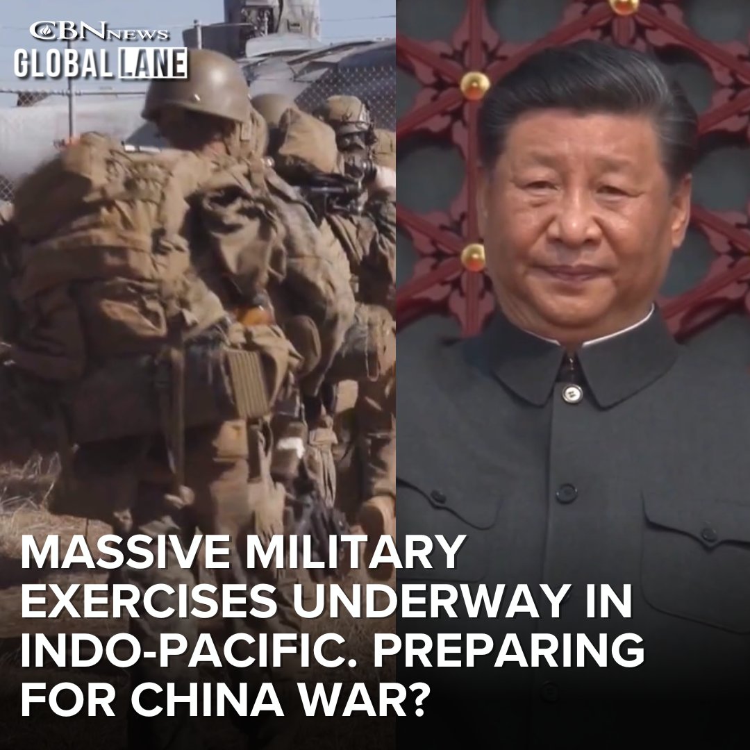 CBNNews's tweet image. One of the largest military exercises ever is now underway in the Indo-Pacific. 19 nations—including India are participating with the United States and Australia. The message to China? The alliance of nations can be engaged quickly in the event of war. But can all 19  nations be…