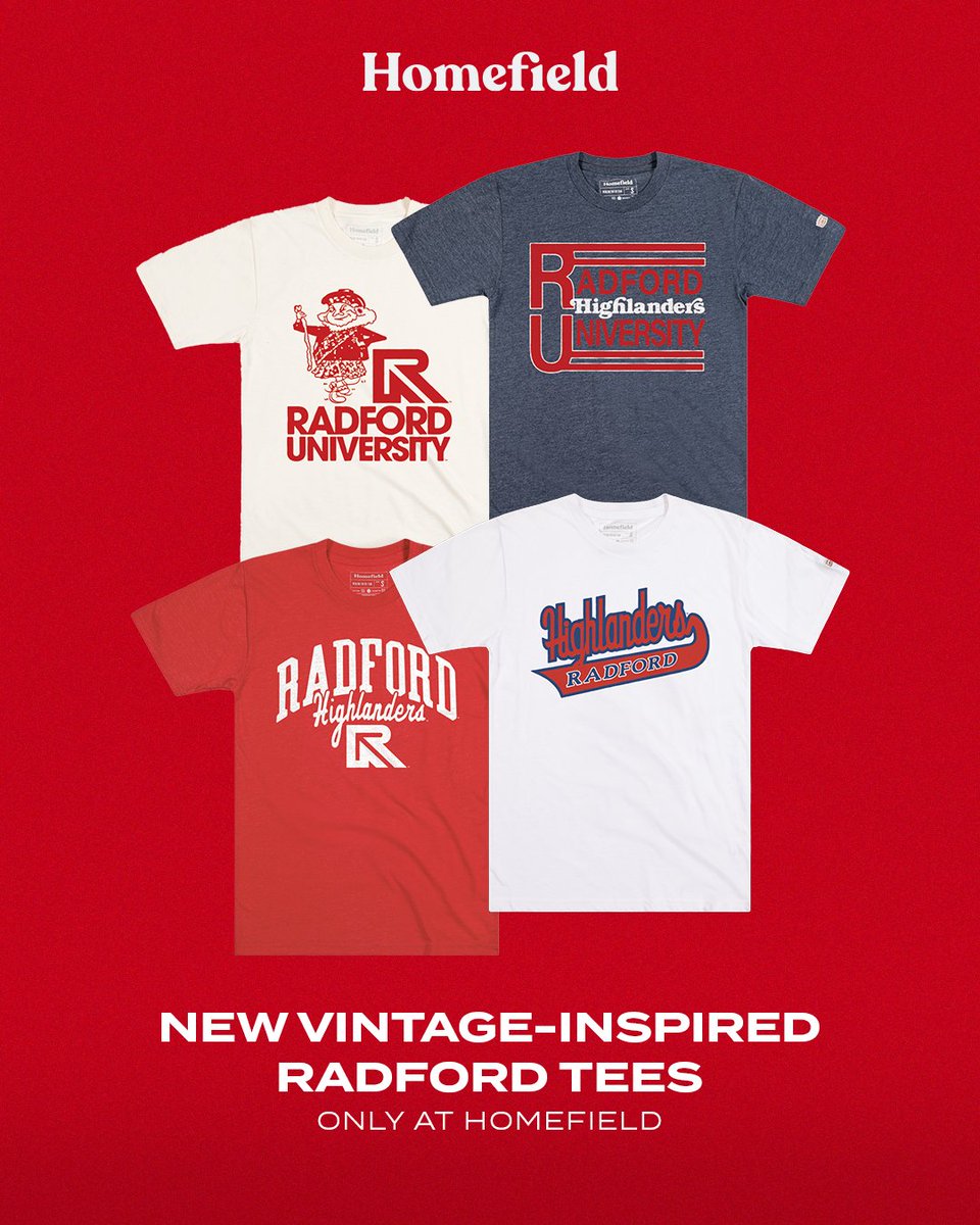 ru_athletics's tweet photo. Rep your Highlanders with your favorite vintage shirt thanks to our new partnership with @HomefieldApparl! Available ๐๐๐๐๐!
๐ | https://t.co/XAay4WawSr
#RiseAndDefend x @radford_alumni https://t.co/6Fpsyx22Tv