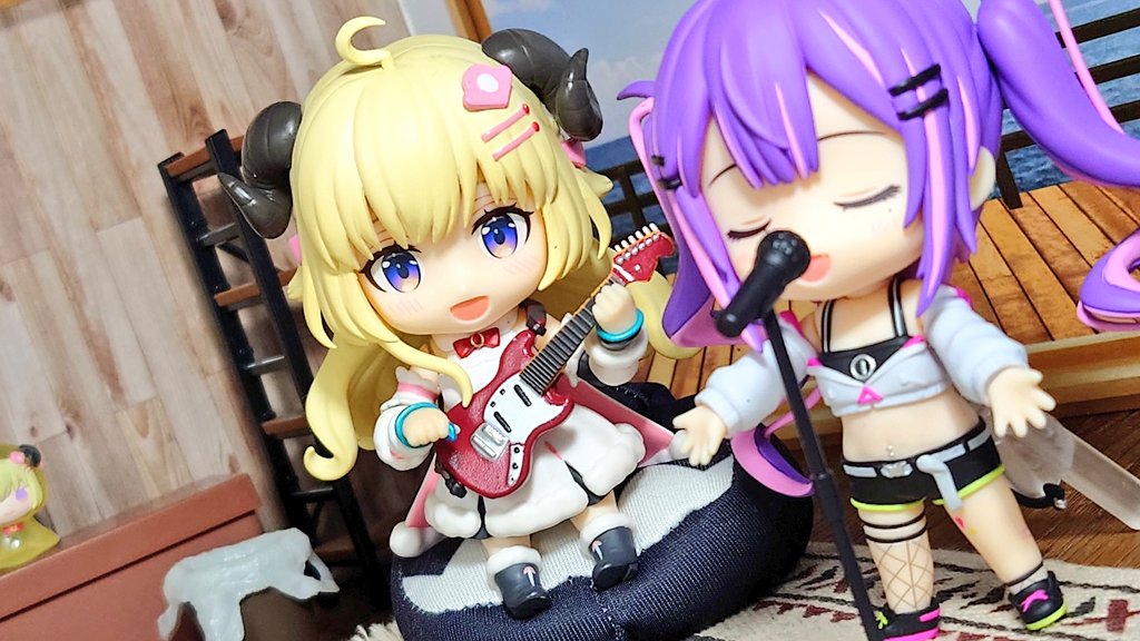 goodness038's tweet image. ギターにハマってます🎸✨
#深夜のねんどろ撮影60分一本勝負
7/28【まいぶーむ】
#ホロライブ
#つのまきあーと
#ねんどろいどホロライ部
