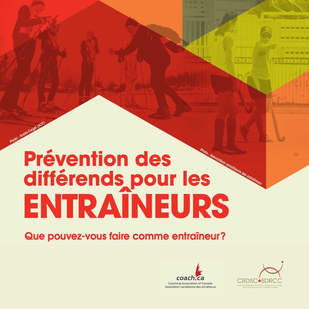 Entraîneur·e·s, il est essentiel de connaître vos droits et obligations afin de prévenir et régler les différends! ☝️

➡️ Nous avons créé un guide de prévention des différends spécifiquement pour vous : bit.ly/3Y35tdi