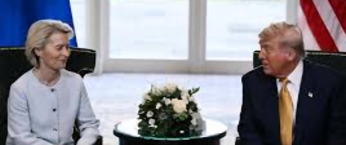 Allora amici, parlamose chiaro.
"La trattativa #VonderLeyen #Trump sui #dazi è stata un successo", ve la faccio passare solo se state 'mbriachi...
#28luglio