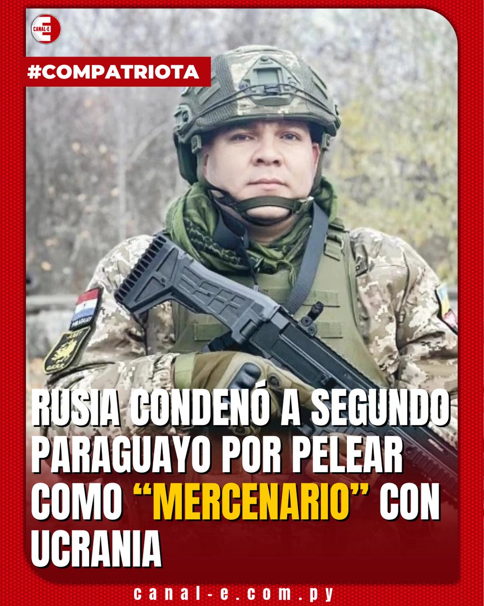 canal_e_py's tweet image. 😢 El concepcionero Rodrigo Carvallo, alias Yanqui, fue condenado hoy a 24 años de cárcel por defender a Ucrania. En su caso, se impuso también una condena de más de 12 mil dólares por tráfico ilegal de armas, contrabando de explosivos y cruce ilegal de la frontera rusa.…
