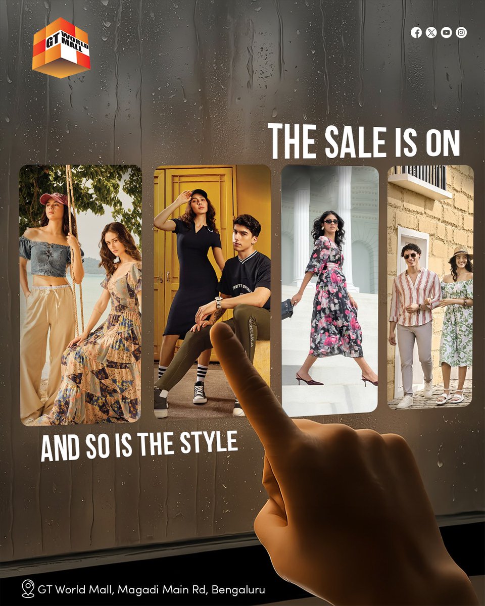 gtworldmall's tweet image. SALE + STYLE = GT World Mall! 🛍️
Trendy looks, fab finds, don’t miss out! 👗👖
📍 Magadi Main Rd, Bengaluru
#GTWorldMall #SaleAlert #FashionFix #StyleUp #BengaluruShopping