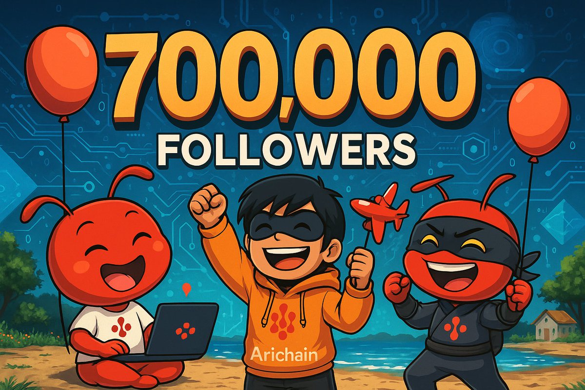 0x__hadi's tweet photo. ๐ Arichain just hit 700,000 followers on Twitter!
This is more than numbers itโs a signal.
A signal that Web3 isnโt a niche anymore โฉ itโs a movement.
To every Ant who believed: this is our victory. โค๏ธ๐
#Arichain #Web3 #700KStrong #AntPower https://t.co/AjKxneLUd5
