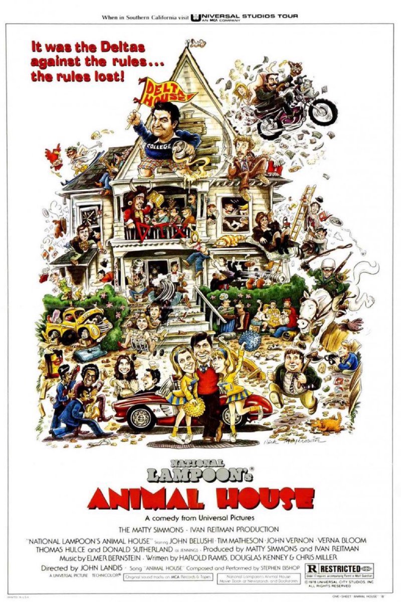 70sDailyDose's tweet photo. On July 28, 1978, “National Lampoon’s Animal House” was released in theaters. Starring John Belushi, it would gross over $140 million. #AnimalHouse https://t.co/Fu6Ljj6TdC