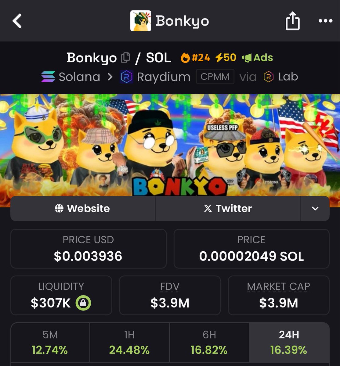 TwipsX's tweet image. $BONKYO bottom is in.

This will be the biggest and strongest cult in Bonk.

$BONKYO wave will be so massive you’ll seriously wonder why every single retard is rocking a $BONKYO pfp.

Ca: oha3mwwm2tqWRouJ2KGUiz4Vz9FCRcPm1fApm87bonk