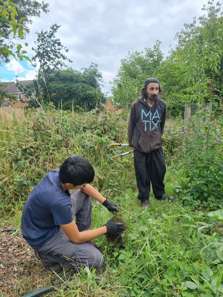 Our efforts at #KingdomForestGarden are very obvious. The beds at the river path side of the site have been well tidied up today. #Stirchley
