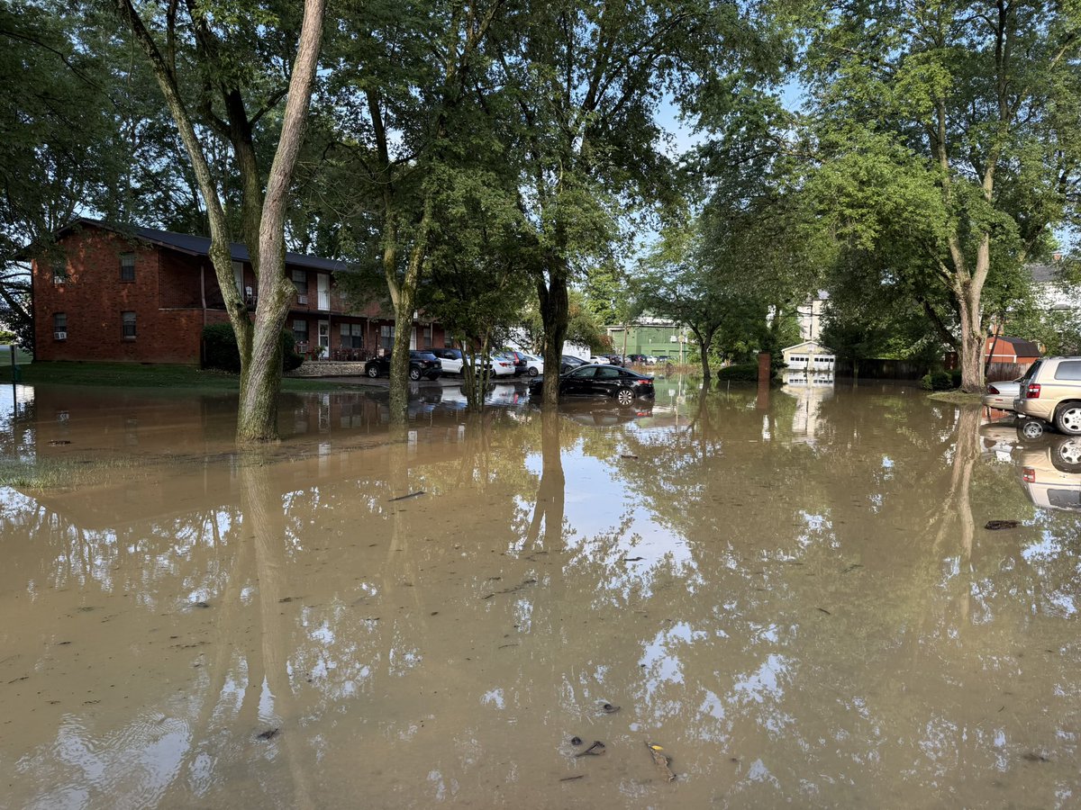 After this weekend's downpours, crews are still trying to rid the flood waters at this apartment complex in Lancaster, near Sater Drive. <a href="/RedCross/">American Red Cross</a> assisting more than 30 displaced families and hosting them at the local YMCA branch. <a href="/wsyx6/">WSYX ABC 6</a> <a href="/fox28columbus/">FOX 28 Columbus</a>