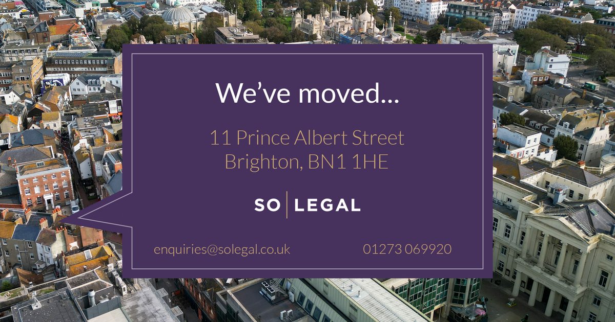 We’ve moved! Our Brighton team is now based at 11 Prince Albert Street — a larger, more central office to support our continued growth.

Find out more: solegal.co.uk/insights/so-le…

#brighton #solegal #legalservices #solicitors #lawfirm