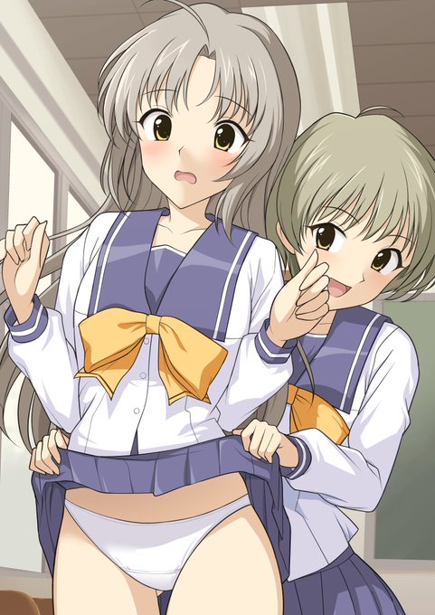 skebにてご依頼をいただき、「音羽かおるちゃんにスカートを捲られちゃった双海詩音ちゃん」を描かせていただきました!

何度も再納品してしまい申し訳ありません。 