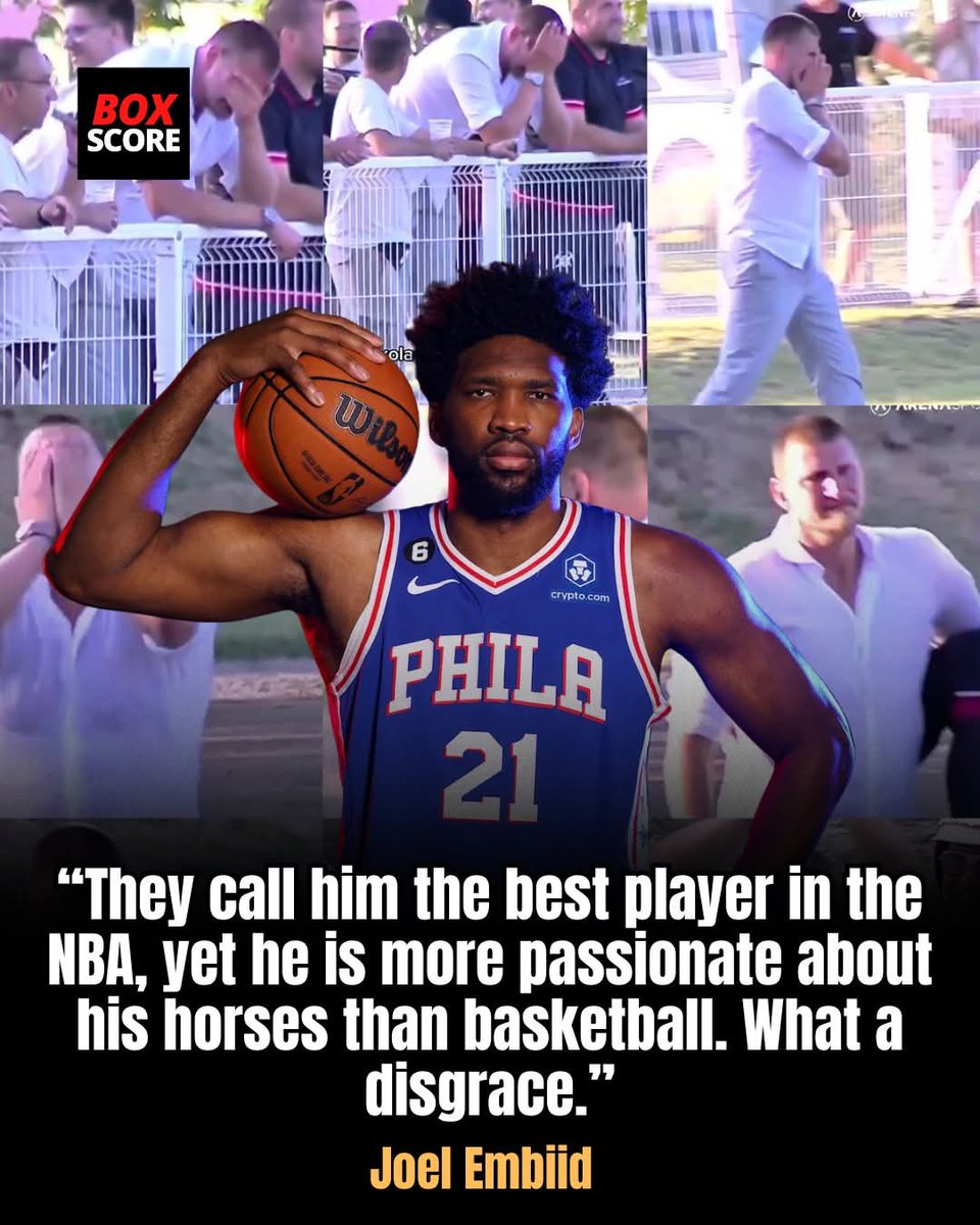 Joel Embiid criticizes Nikola Jokic for being more emotional in horse racing  compared to basketball: