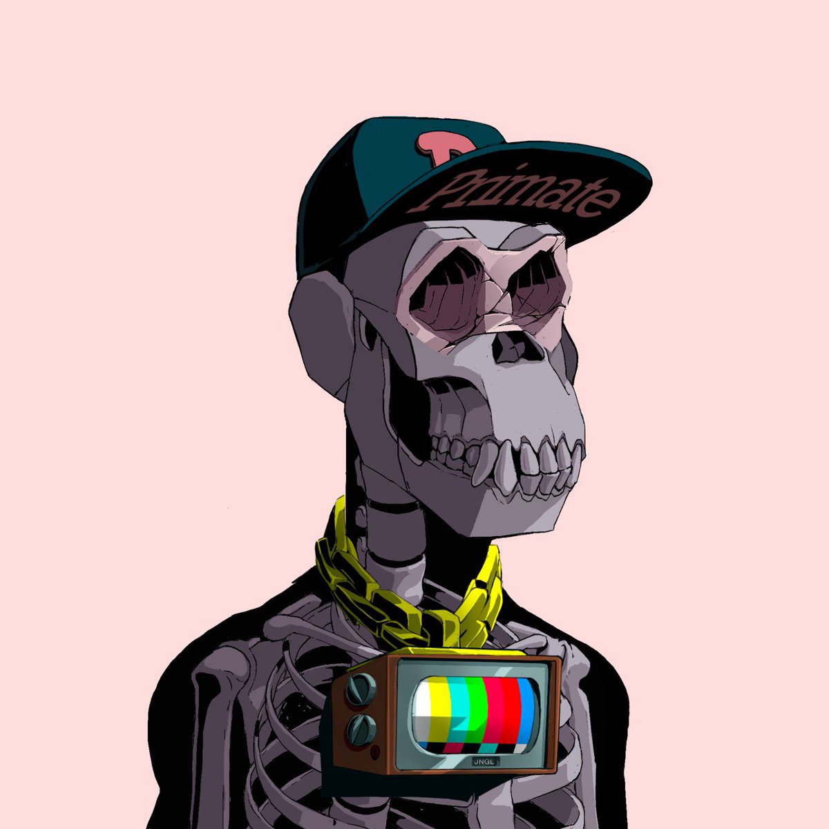 0xHyuga's tweet image. Once upon a time, I drew this @DeGodsNFT version of my @Primatesnft 👀🖌️