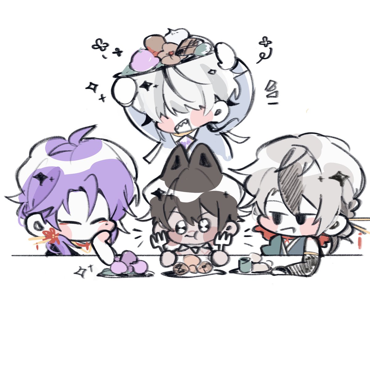 Mio_green12's tweet image. 一些喜歡的劇情片段 這次的眷屬互動一樣歡樂可愛🌹