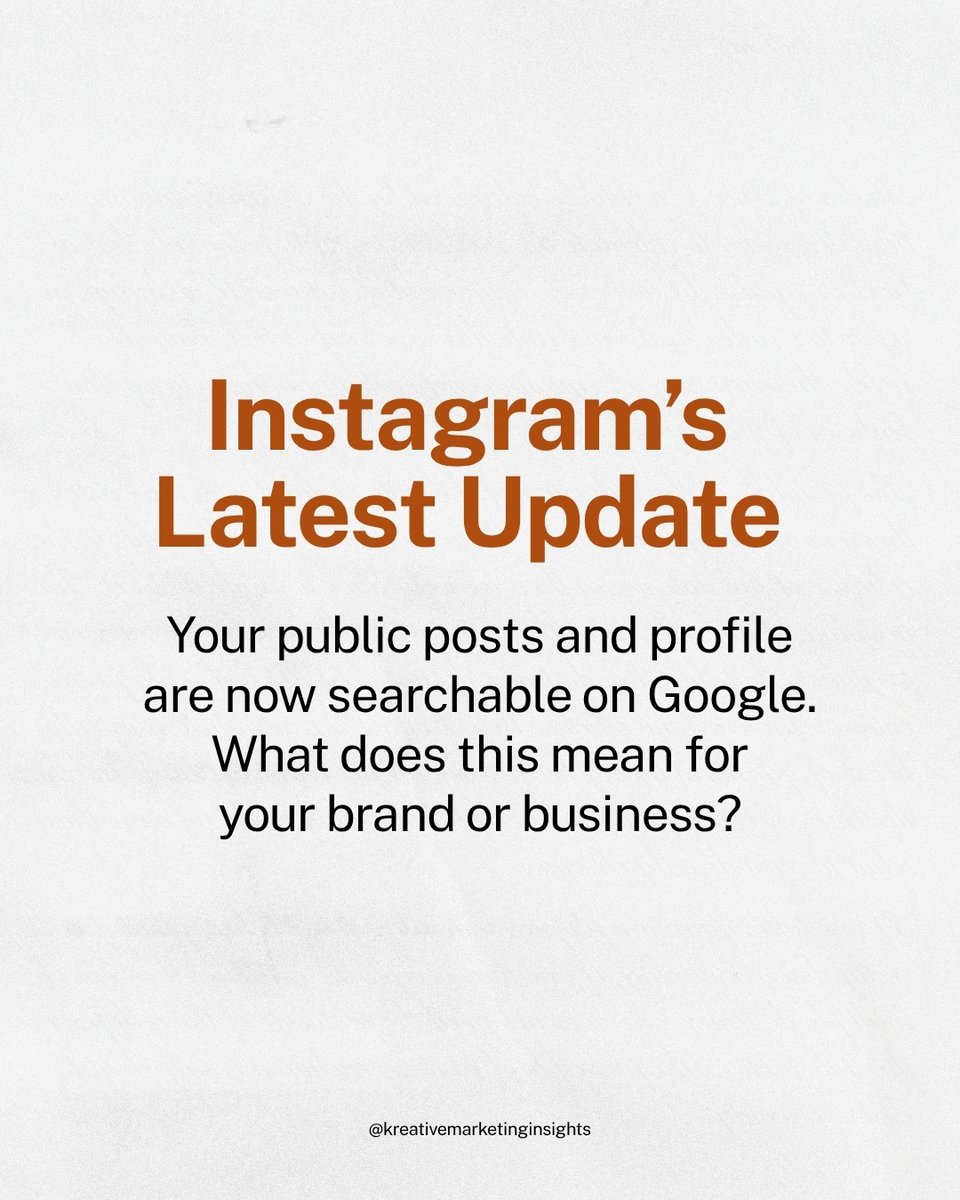 KreativeDigiMkg's tweet image. Google now indexes Instagram profiles—yes, your IG could show up in search results. Big shift for discoverability. Are you ready?
#SocialMediaNews #DigitalUpdate #KreativeMarketingInsights #AtlantaSEOagency