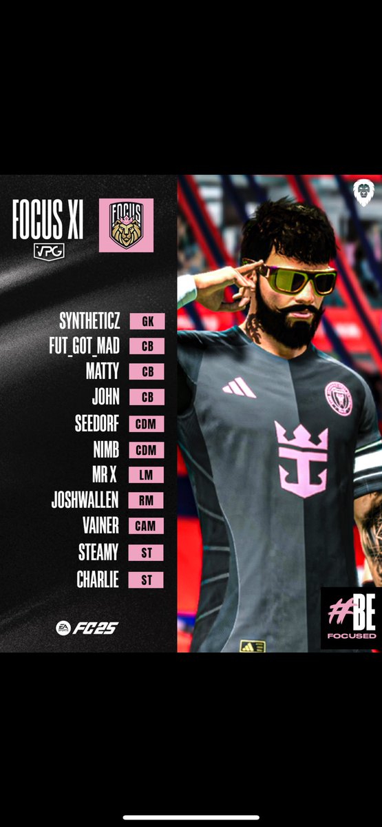 HERE WE GO <a href="/OfficialVPG/">Virtual Pro Gaming</a> S15 starts today
Here is how we line up 👀⚽️ 
<a href="/VPGUK/">VPG United Kingdom</a> <a href="/VPGEurope/">Virtual Pro Gaming | Europe</a> 
Twitch link for tonight
twitch.tv/focusacademy_
Game 1 
✈️ vs @BuvTings 
🏠 vs NoEyeDeer
🏠 vs TitansCF 
✈️ vs FootballD