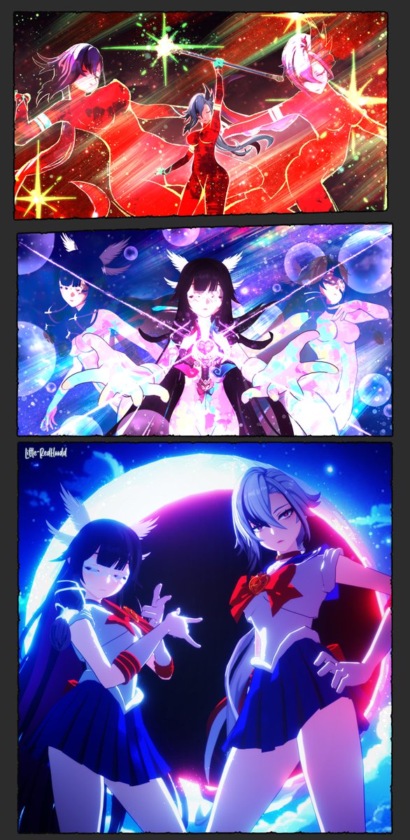 Sailor "MOON" &amp; Sailor "CRIMSON MOON" 🌘

#GenshinImpact #Genshin #Genshin_Impact