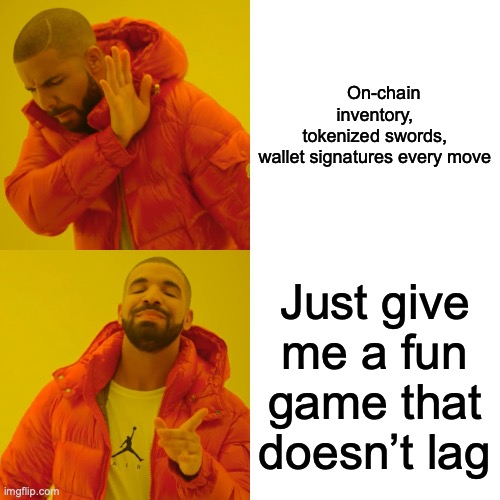 raopreetam_'s tweet image. Web3 gaming is solving problems that don't exist - Players don't actually want to "own" their in-game assets or deal with wallet complexity.
They want fun games that goes a long way without confirming each step in a game as a separate on-chain TX.