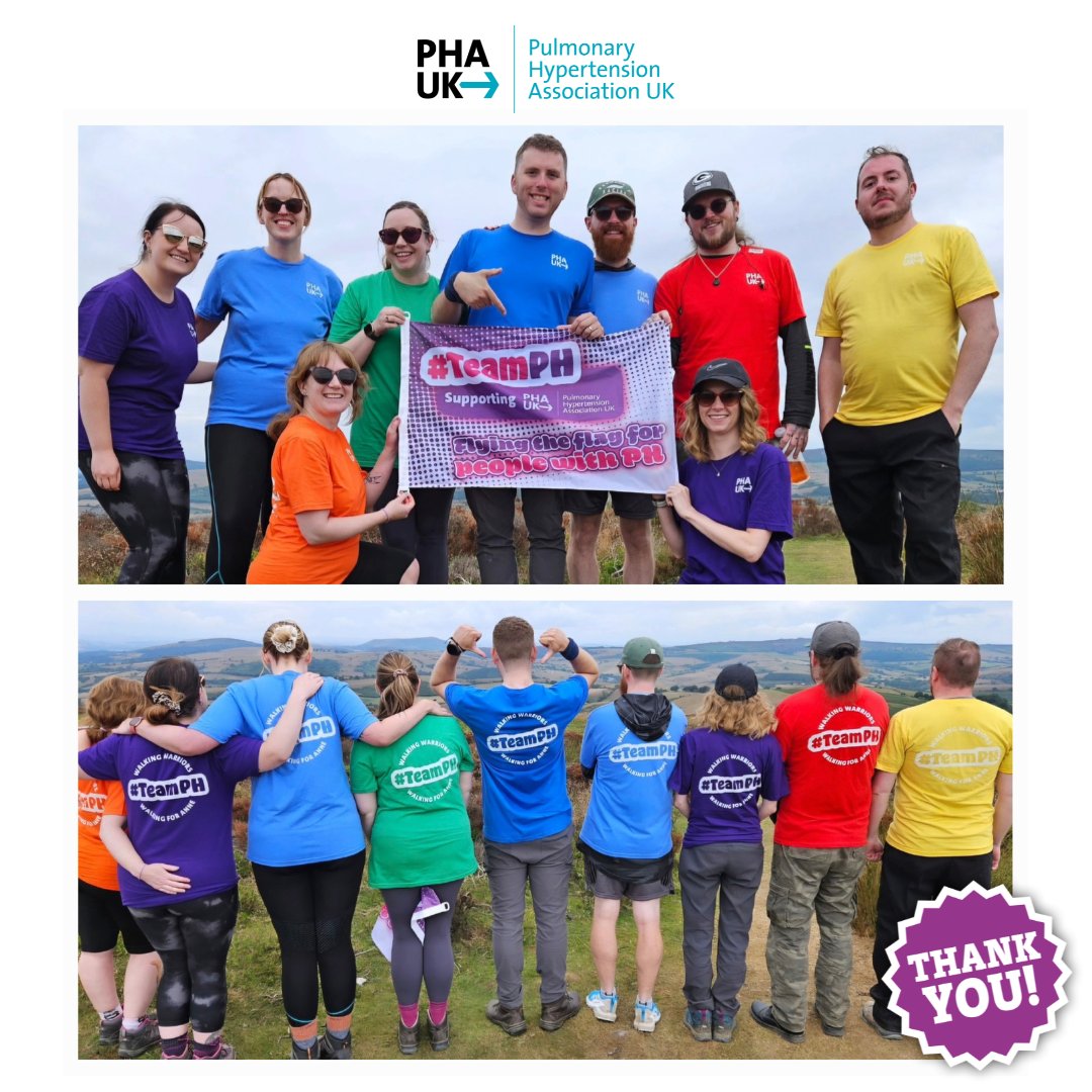 PHA_UK's tweet image. An unbelievable effort from this group of heroes yesterday! Sami Moghraby was joined by family and friends for a colourful hike in memory of his mum, raising over £2,300 for our charity in her name: phauk.org/WalkingWarriors
#TeamPH