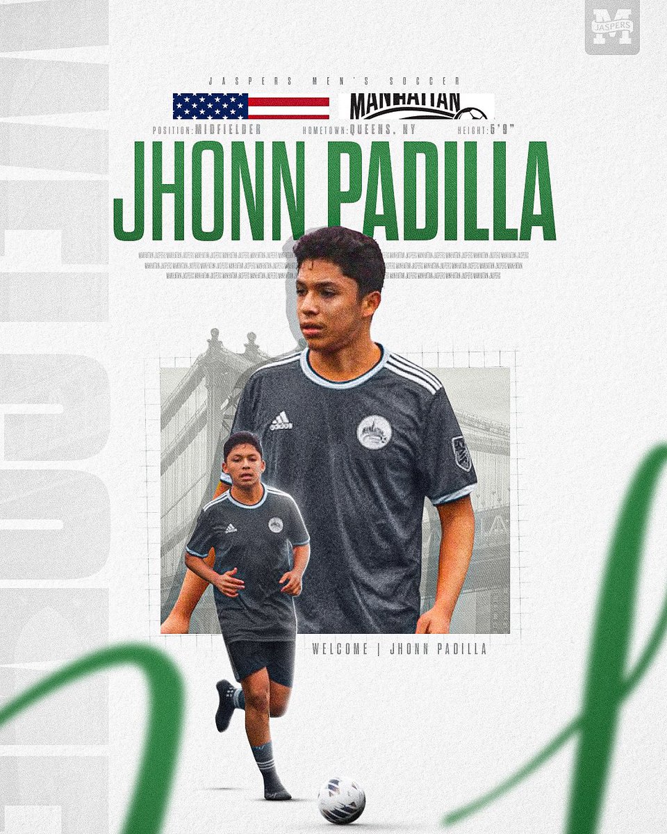 JaspersSoccer's tweet image. Staying close to home in New York City!  🏙️🗽 

Welcome to Manhattan, Jhonn! 

#GoJaspers | #JasperSoccer 🟢⚪️