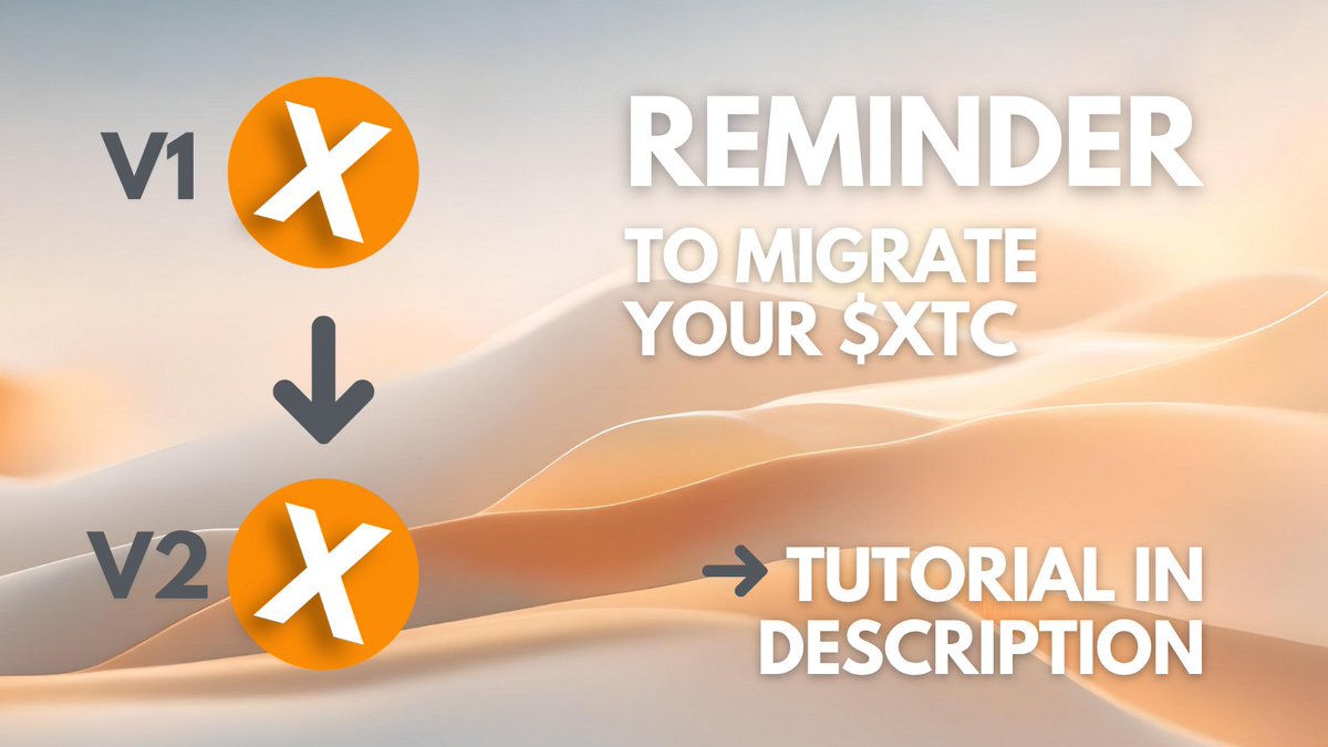 How to migrate your $XTC to V2? 
👉 youtube.com/shorts/rhsMAQR…

#Xitcoin_org