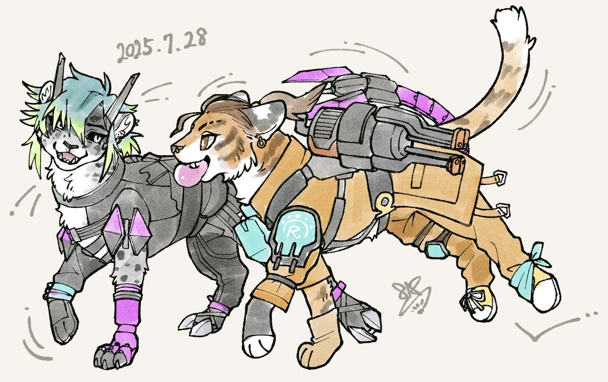 ya8i1ba8's tweet image. ユキヒョウのオルターとトラのランパート🐾