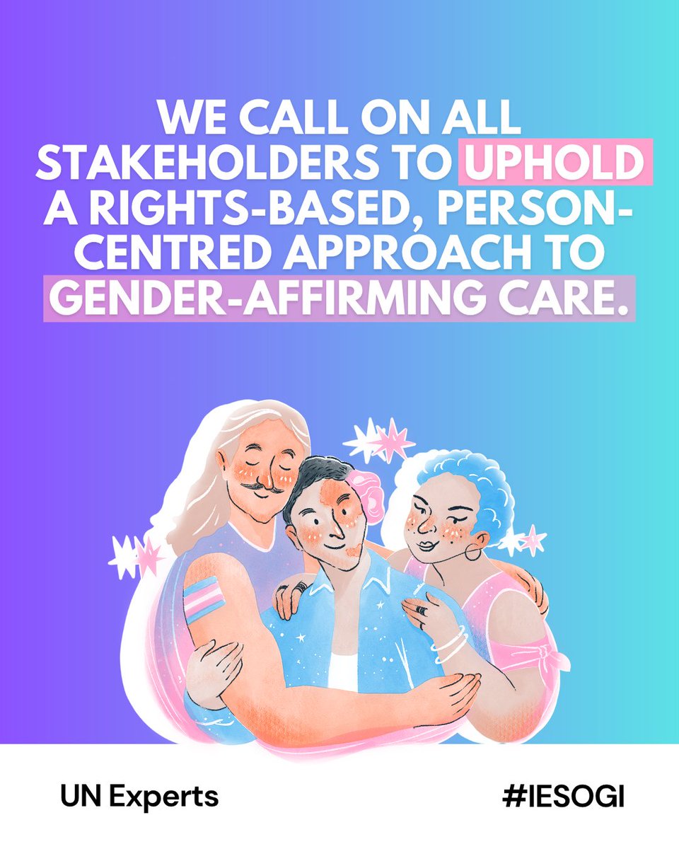 IESOGI's tweet image. 🏥👩⚕️Across many countries, trans adolescents face systemic barriers to accessing timely & appropriate healthcare. When politics override medical judgment the most vulnerable who suffer.🩺💊🩹Trans persons have the right to live with dignity & access care free from discrimination.