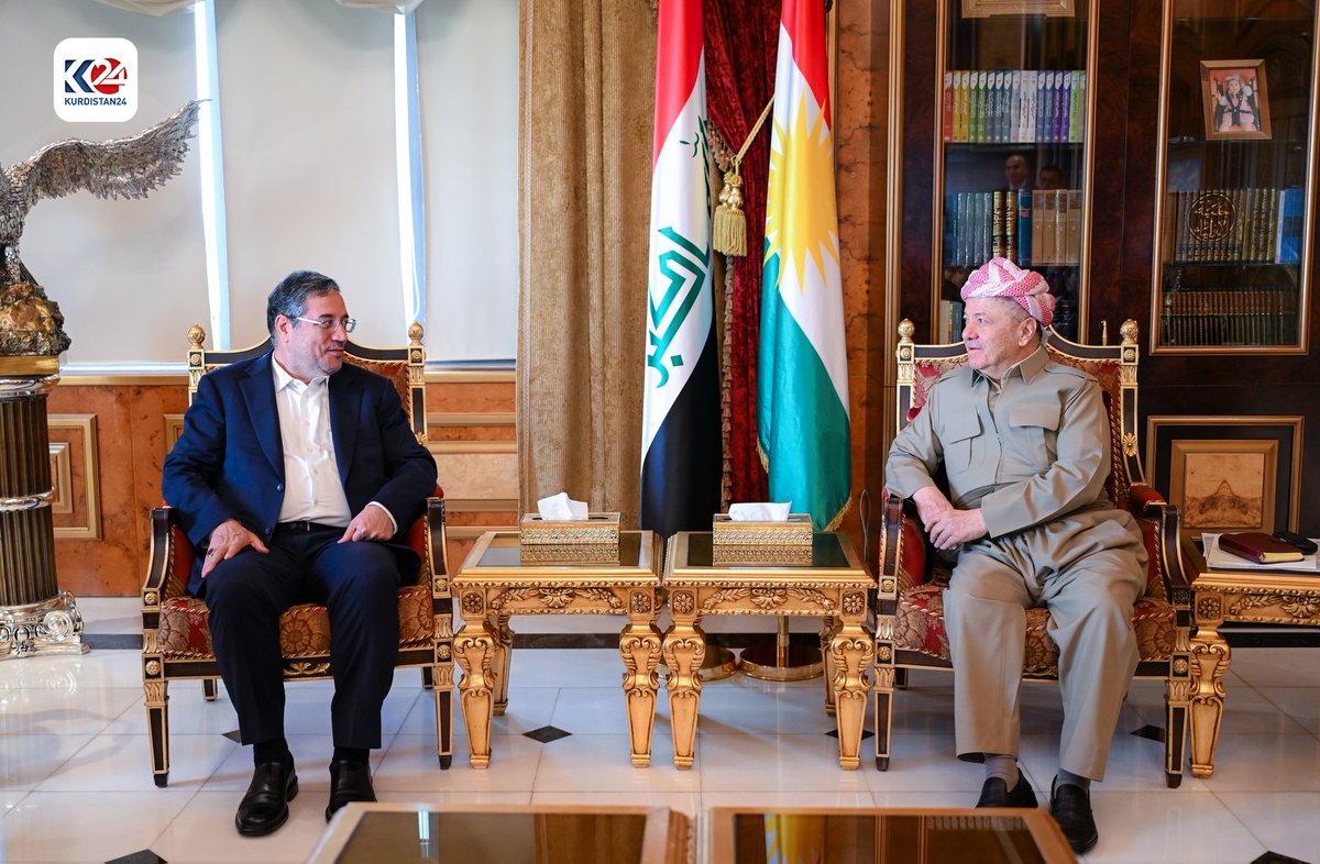 K24Turkce's tweet image. Başkan Mesud Barzani, Batı Azerbaycan (Urmiye) Valisi Rıza Rahmani başkanlığındaki İran İslam Cumhuriyeti heyetini kabul etti