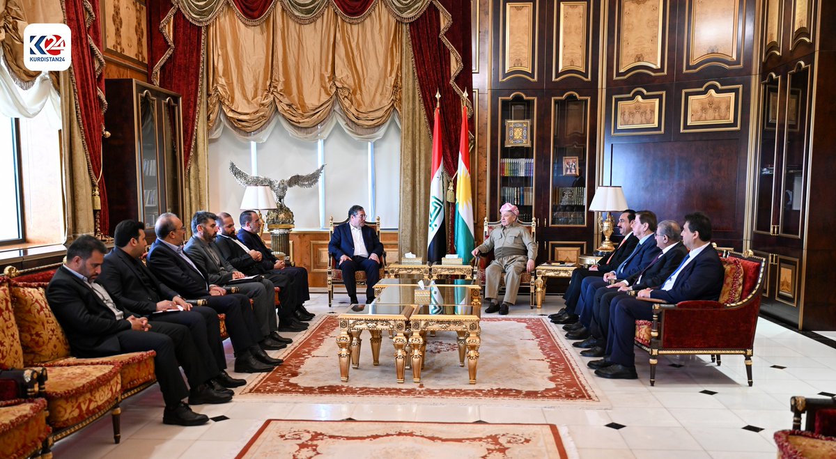 K24Turkce's tweet image. Başkan Mesud Barzani, Batı Azerbaycan (Urmiye) Valisi Rıza Rahmani başkanlığındaki İran İslam Cumhuriyeti heyetini kabul etti