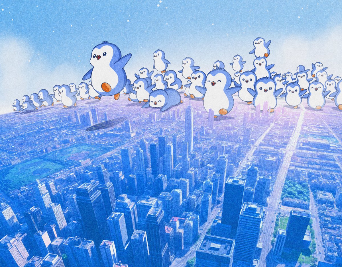 ST_McFly's tweet image. Over 2 million toys sold

Over 188 billion collective $PENGU mindshare views

Over 5 million global followers

Over 98 billion GIF views

Over 868,000 coin holders 

Over 17,000 NFT holders

Over $1.5 billion NFT volume

@pudgypenguins is the most influential community in crypto