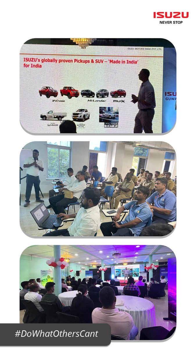 IsuzuIndia's tweet image. PCPL ISUZU Guwahati hosted a successful customer meet.
Thank you for your trust and support!

#CustomerMeet #IsuzuMotorsIndia #DrivenByTrust #JapaneseTechnology