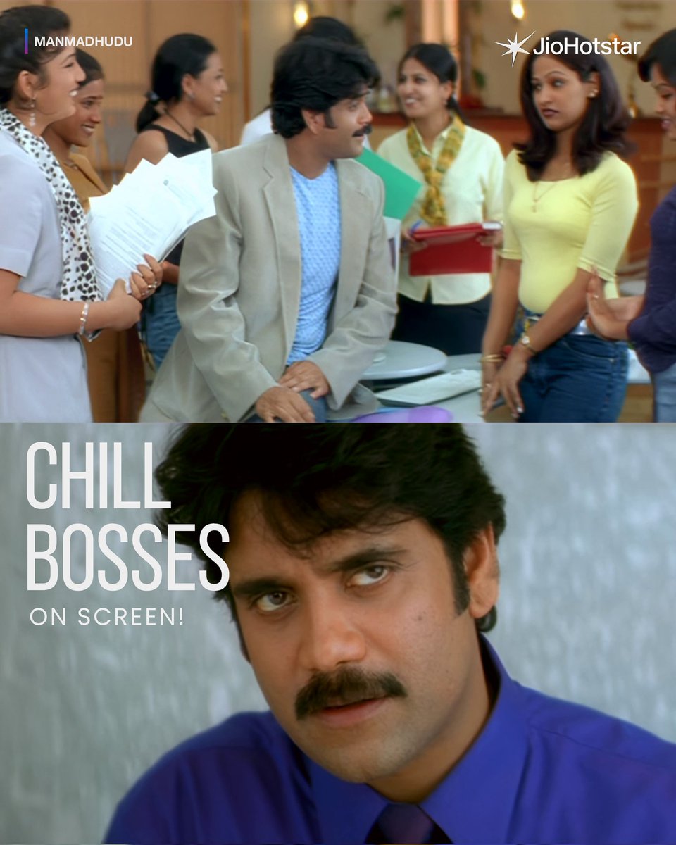 JioHotstar Telugu (@jiohotstartel_) on Twitter photo Which boss is your favourite? 😎🔥
Let us know in the comments! 👇
#CoolBoss #BossWeLove #JioHotstar #JioHotstarTelugu
#NagarjunaAkkineni <a href="/iamnagarjuna/">Nagarjuna Akkineni</a> Which boss is your favourite? 😎🔥
Let us know in the comments! 👇
#CoolBoss #BossWeLove #JioHotstar #JioHotstarTelugu
#NagarjunaAkkineni <a href="/iamnagarjuna/">Nagarjuna Akkineni</a>