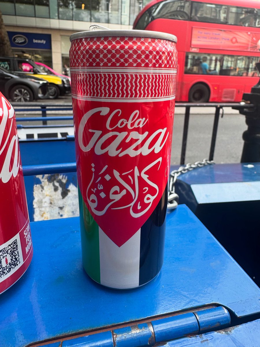I don’t normally drink soda pop, but today I made an exception. 

#gaza 💜