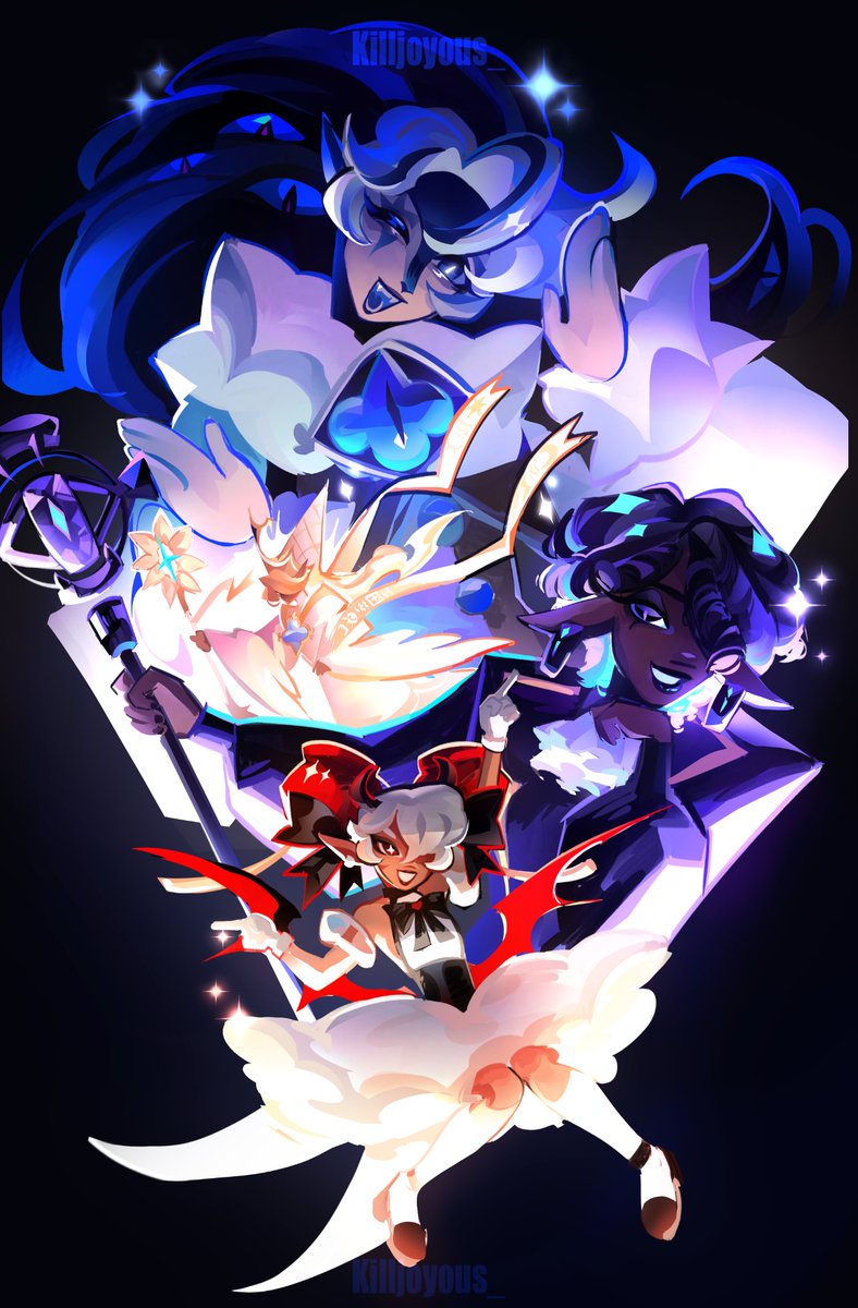 Killjoyous_'s tweet image. First sketch vs final of my smilk poster 

#cookierunkingdom